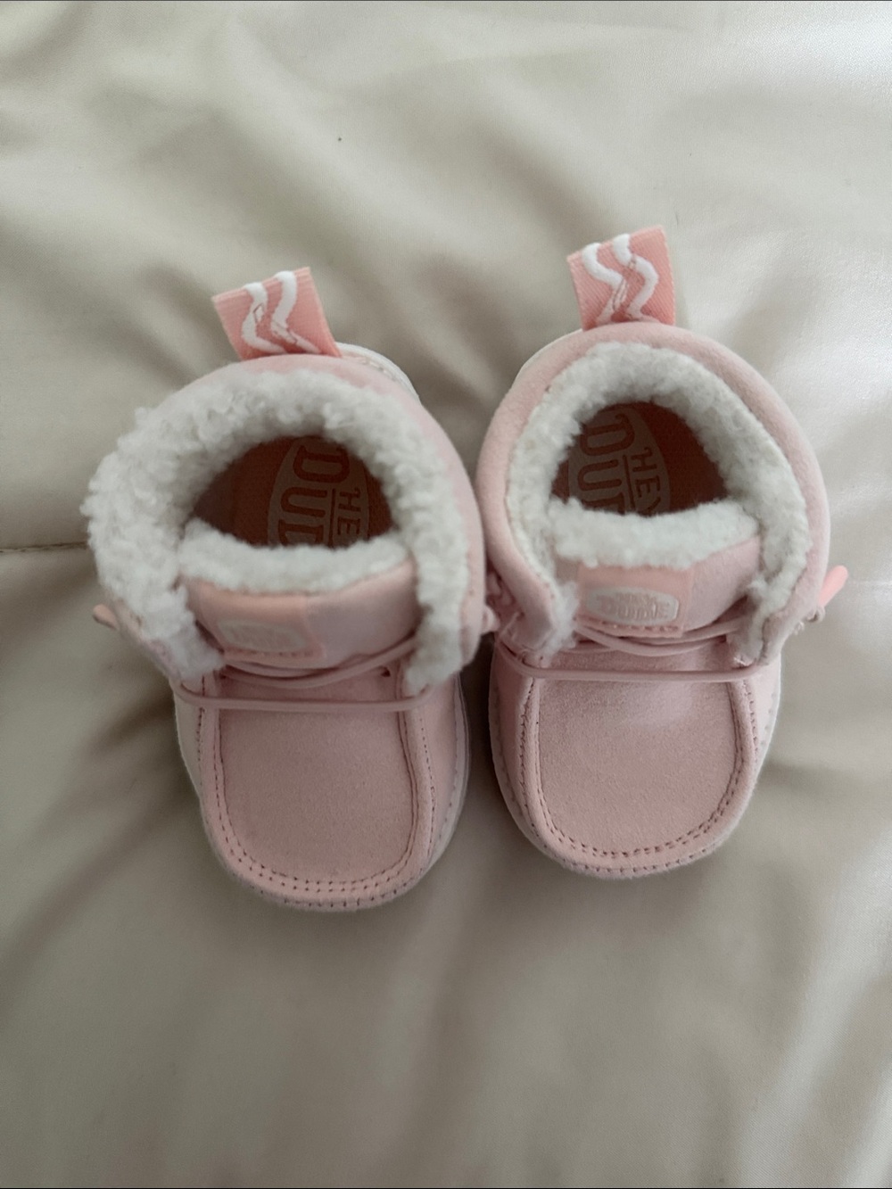 HeyDude LILDUDE Cozy Light Pink Bootie - Picture 2 of 8